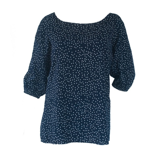 Alice Ritter Brooklyn Navy Star Print Blouse - Picture 9 of 9